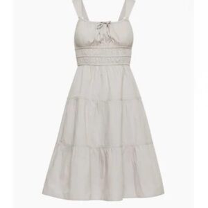 Sunday Best Brown Ruched Smocked Midi Sundress